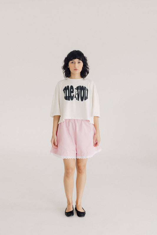 SHORT VÍNCULO ROSADO