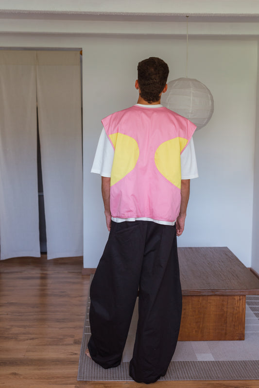 CHALECO HACIA ADENTRO ROSADO