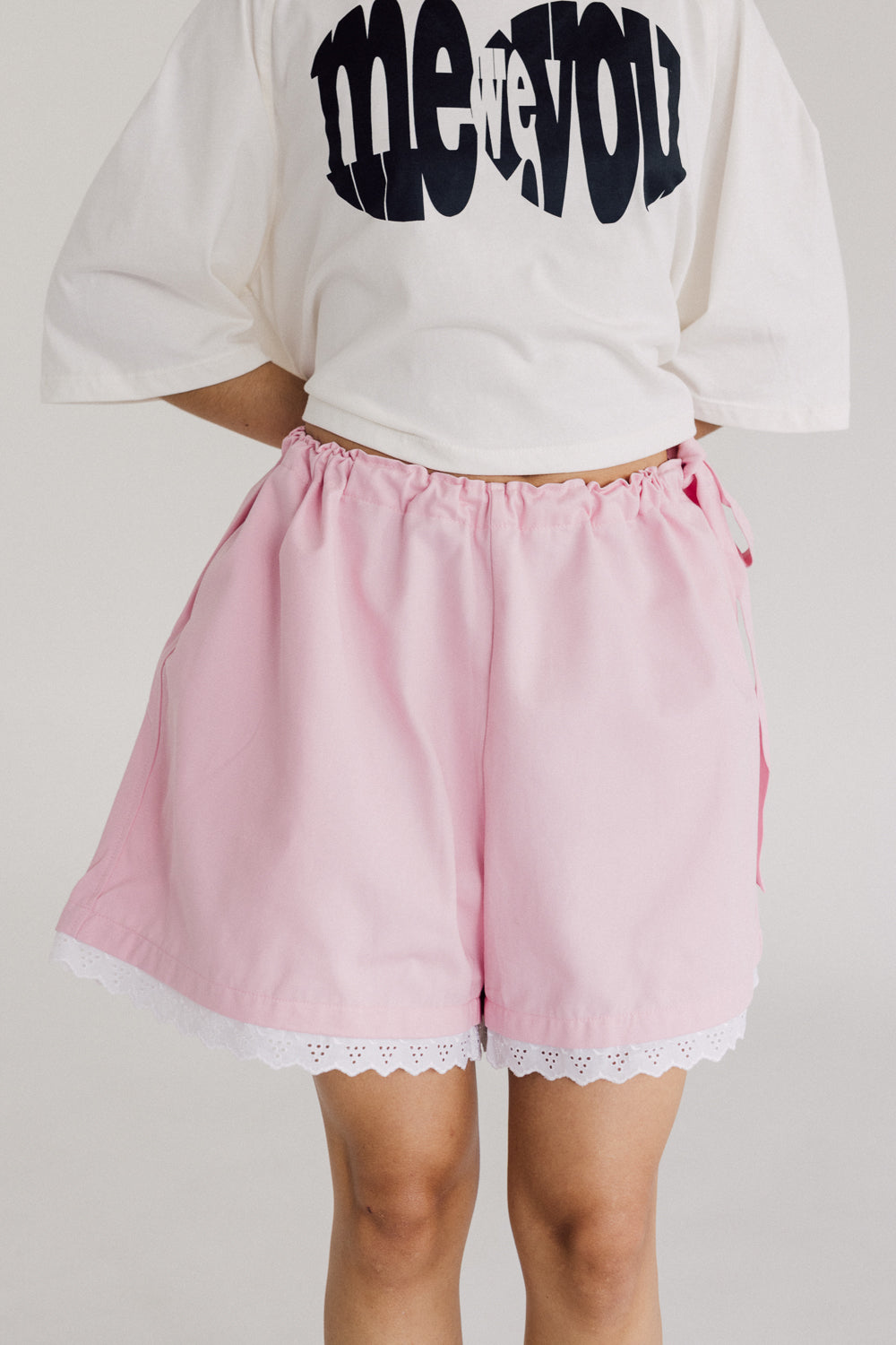 SHORT VÍNCULO ROSADO