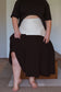 FALDA EL PRESENTE CREMA/NEGRO *hecho bajo pedido*